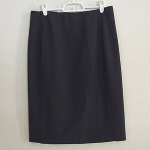 Anne Klein Black Virgin Wool Skirt - Size 8